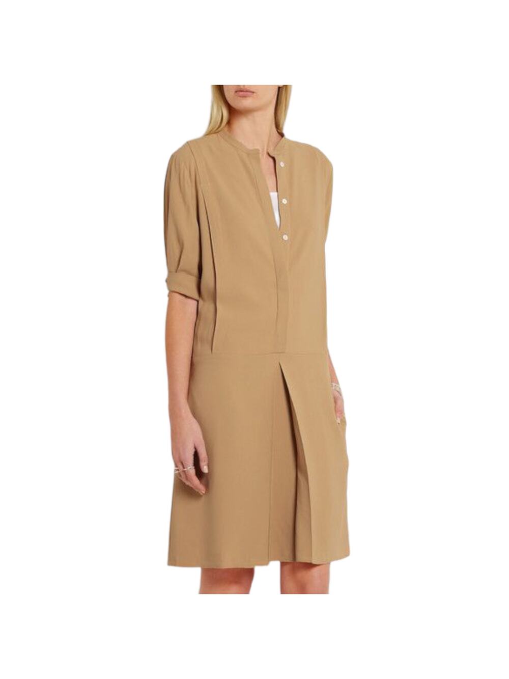 Totême Santa Marta Crepe Dress - Sand - Large